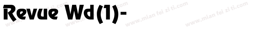 Revue Wd(1)字体转换